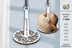 Wooden Wrist Yarn Holders Bundle Laser Cut. Knitters SVG Product Image 4
