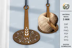 Wooden Wrist Yarn Holder Laser Cut. Knitters SVG Product Image 1