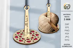 Wooden Wrist Yarn Holder Laser Cut. Knitters SVG Product Image 1