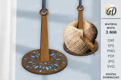Wooden Wrist Yarn Holder Laser Cut. Knitters SVG Product Image 1