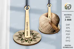 Wooden Wrist Yarn Holder Laser Cut. Knitters SVG Product Image 1