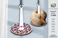 Wooden Wrist Yarn Holder Laser Cut. Knitters SVG Product Image 1