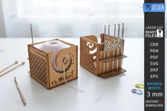 Yarn Organizer Box Laser Cut | Knitting and Crochet | Craft Product Image 1