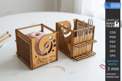Yarn Organizer Box Laser Cut | Knitting and Crochet | Craft Product Image 1