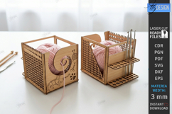 Yarn Organizer Box Laser Cut | Knitting and Crochet | Craft Product Image 1