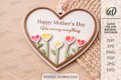 3D Mother's Day Gift Laser Cut. Gift For Mom SVG Product Image 1