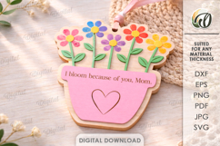 3D Mother's Day Ornaments Bundle Laser Cut. Gift For Mom SVG Product Image 7