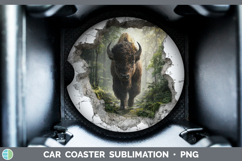 GorgeousWoodland 3D Hole Car Coaster design.
