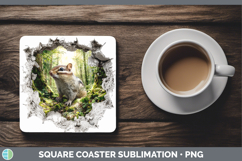 GorgeousWoodland 3D Hole Square Coaster design.