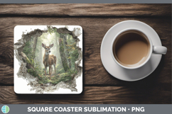 GorgeousWoodland 3D Hole Square Coaster design.