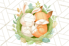 Woodland Nursery Clipart, Pastel Forest Animals PNG Product Image 4