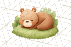 Woodland Nursery Clipart, Pastel Forest Animals PNG Product Image 3
