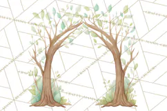 Woodland Nursery Clipart, Pastel Forest Animals PNG Product Image 2