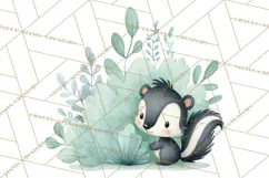 Woodland Nursery Clipart, Pastel Forest Animals PNG Product Image 2