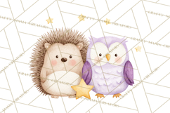 Woodland Nursery Clipart, Pastel Forest Animals PNG Product Image 3