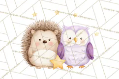 Woodland Nursery Clipart, Pastel Forest Animals PNG Product Image 3