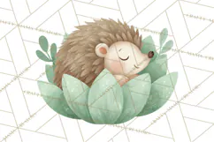 Woodland Nursery Clipart, Pastel Forest Animals PNG Product Image 4