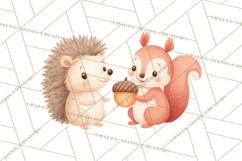 Woodland Nursery Clipart, Pastel Forest Animals PNG Product Image 2
