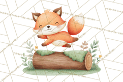 Woodland Nursery Clipart, Pastel Forest Animals PNG Product Image 3