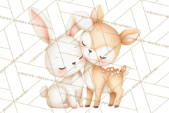Woodland Nursery Clipart, Pastel Forest Animals PNG Product Image 3