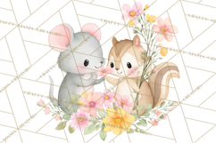 Woodland Nursery Clipart, Pastel Forest Animals PNG Product Image 3