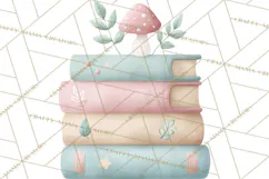 Woodland Nursery Clipart, Pastel Forest Animals PNG Product Image 5