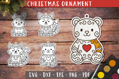 Woodland Animal Ornament SVG Christmas Painting Toy