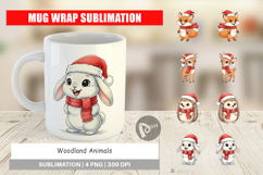 Woodland Animals Mug Wrap Product Image 1