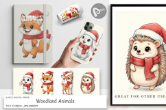 Woodland Animals Digital Paper Product Image 1