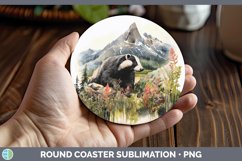 GorgeousWoodland Animals Round Coaster design.