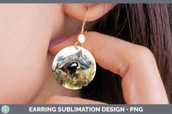 GorgeousWoodland Animals Round Earrings design.