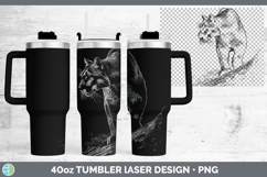 GorgeousWoodland Animals Laser 40oz Tumbler design.