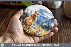 GorgeousWoodland Animals Round Coaster design.