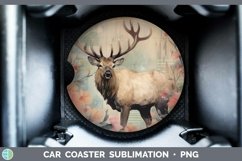 GorgeousWoodland Animals Car Coaster design.