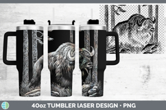 GorgeousWoodland Animals Etch Laser 40oz Tumbler design.
