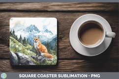 GorgeousWoodland Animals Square Coaster design.