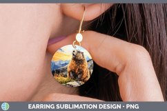 GorgeousWoodland Animals Round Earrings design.