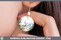 GorgeousWoodland Animals Round Earrings design.