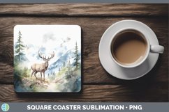 GorgeousWoodland Animals Square Coaster design.