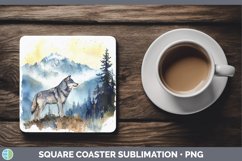 GorgeousWoodland Animals Square Coaster design.