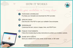 Woodland Baby Shower Invitation Website Canva Template RSVP Product Image 10