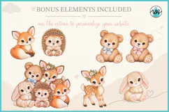 Woodland Baby Shower Invitation Website Canva Template RSVP Product Image 11