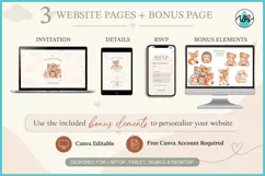 Woodland Baby Shower Invitation Website Canva Template RSVP Product Image 5
