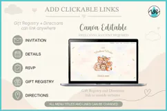 Woodland Baby Shower Invitation Website Canva Template RSVP Product Image 8