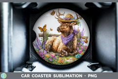 GorgeousWoodland Bandana Summer Car Coaster design.
