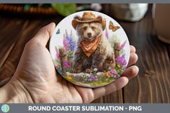 GorgeousWoodland Bandana Summer Round Coaster design.