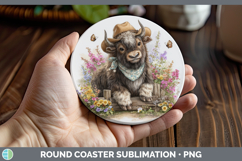 GorgeousWoodland Bandana Summer Round Coaster design.