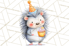Woodland Birthday Clipart PNG, Watercolor Woodland Animals Product Image 3