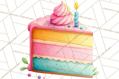 Woodland Birthday Clipart PNG, Watercolor Woodland Animals Product Image 3