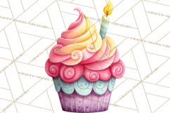 Woodland Birthday Clipart PNG, Watercolor Woodland Animals Product Image 2